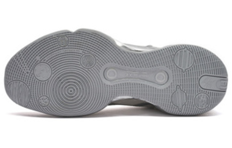 361° AG2 X AG2X Wear-Resistant Slip-Resistant Mid-Top Performance Basketball Shoes Men's Silver White