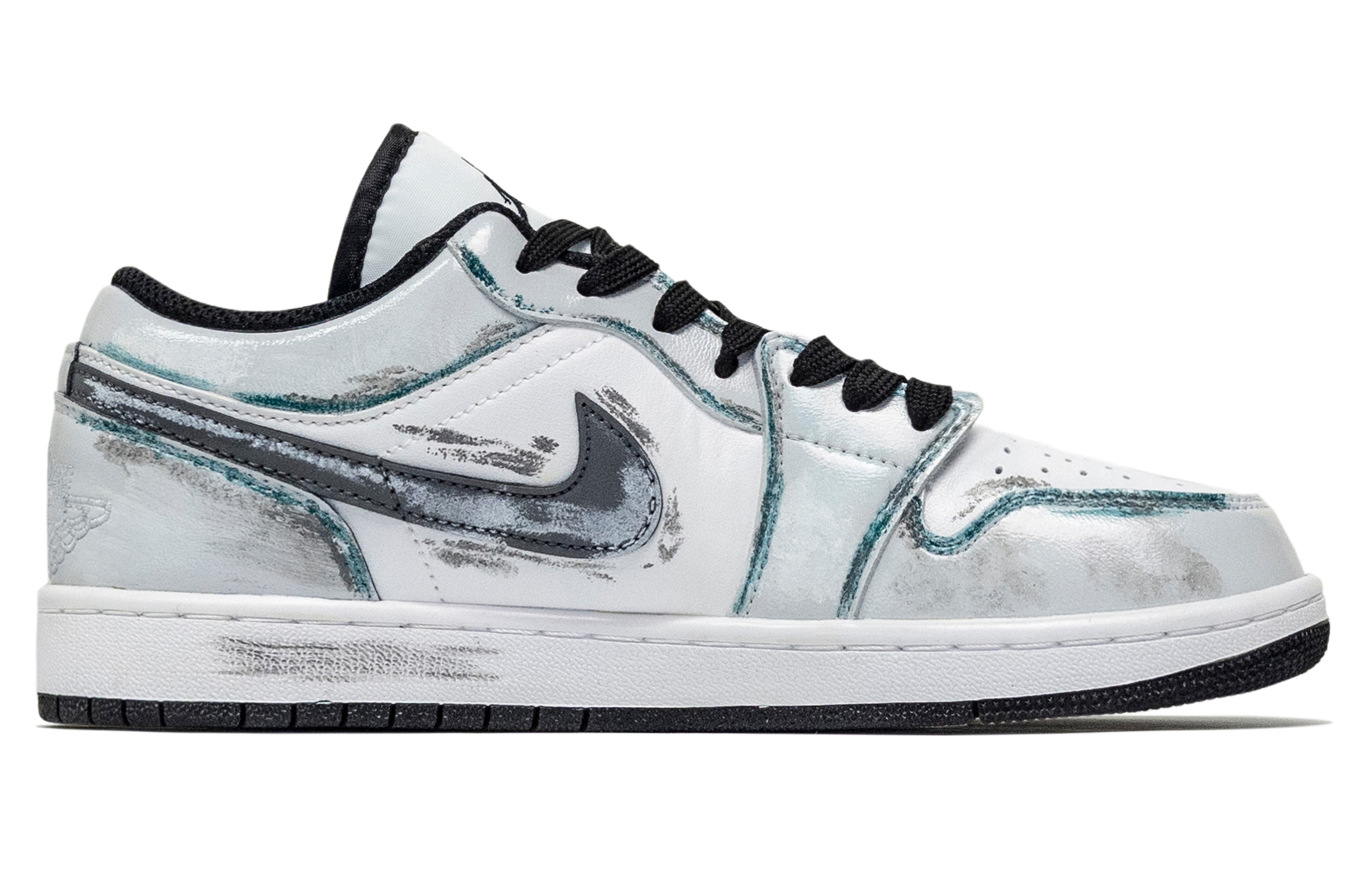 Jordan Air Jordan 1 Wound Care Abrasion Resistant Low Top Vintage Basketball Shoes Unisex Gray Green купить в интернет-магазине Yoocart с быстрой доставкой по России.