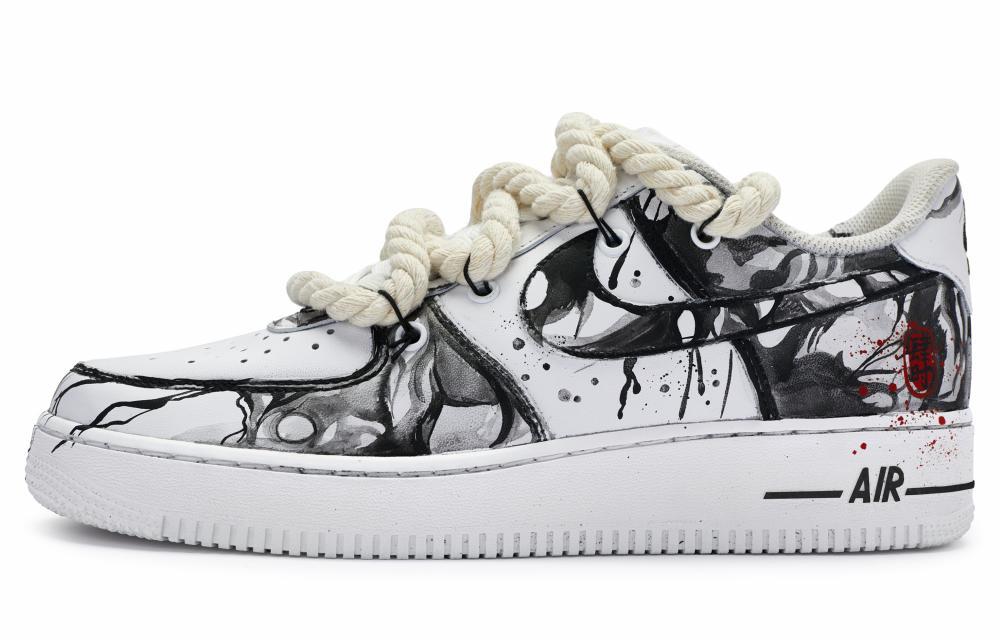 Nike Air Force 1 Low 811 Manufacturing, Four Seasons Peaceful Low Top Skateboard Shoes Men's Black White Red