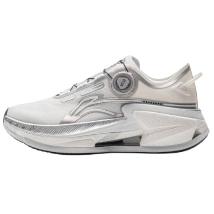 LiNing Liuliu 8 PRO Cushioning Coverage Support Low Top Long Distance Running Shoes Women's Silver White