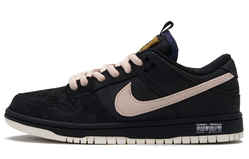 Nike Dunk SB Abrasion Resistant Low Top Skateboard Shoes Unisex Black Pink