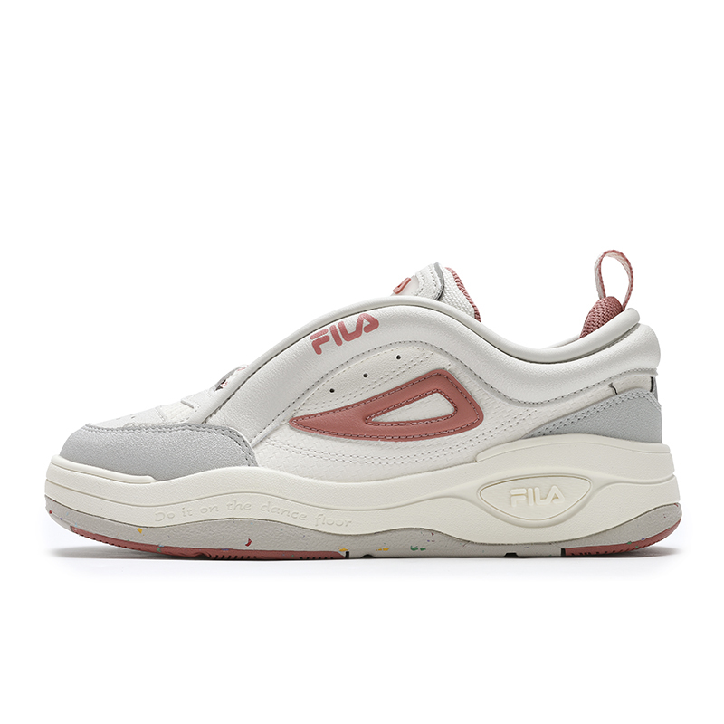 FILA Slip Resistant Low Top Skateboard Shoes Women's White Gray