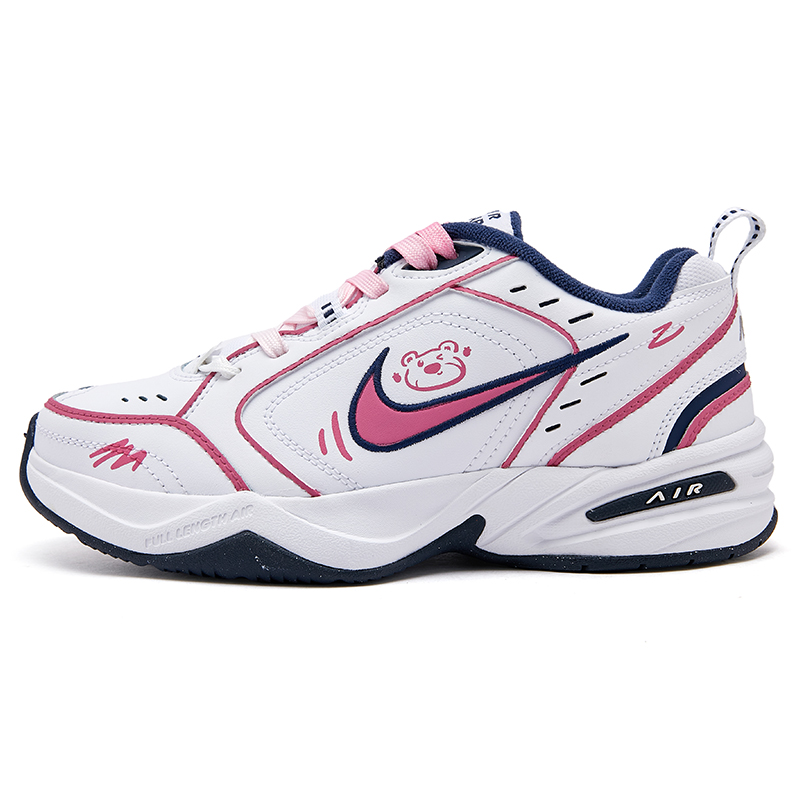 Nike Air Monarch 4 Cute Bear Height Increasing Low-Top Chunky Sneakers Unisex New Year Red