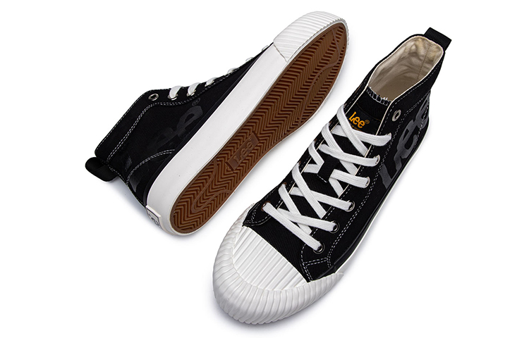 Lee Lightweight And Breathable High-Top Canvas Shoes Unisex Black