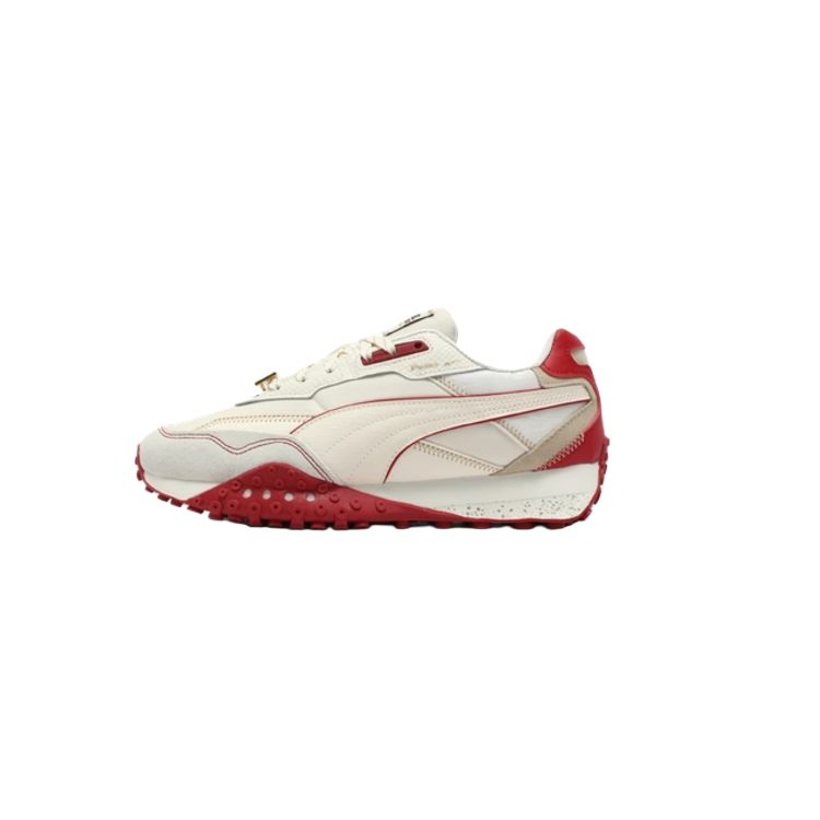 PUMA Blktop Rider Low Top Casual Shoes Unisex Beige Red