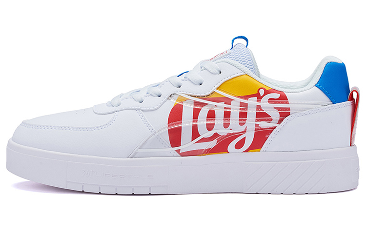 361° Lightweight Anti-Slip Low-Top Skateboard Shoes Men's White Red
