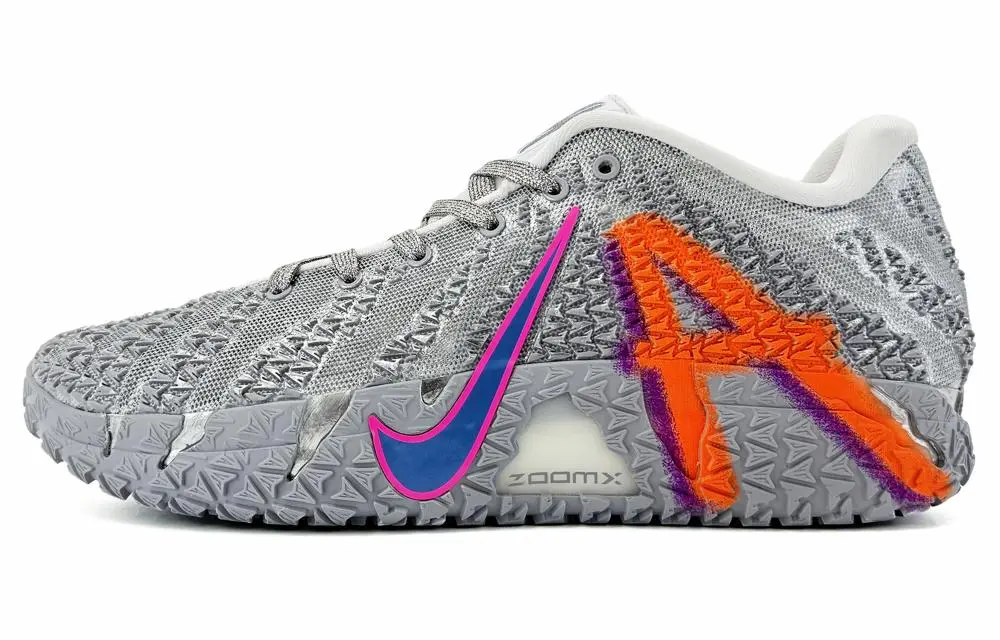 Nike Ja Morant 3 Suixin, Flash Silver Cushioning, Wear Resistant Low top Basketball Shoes Unisex Silver Gray