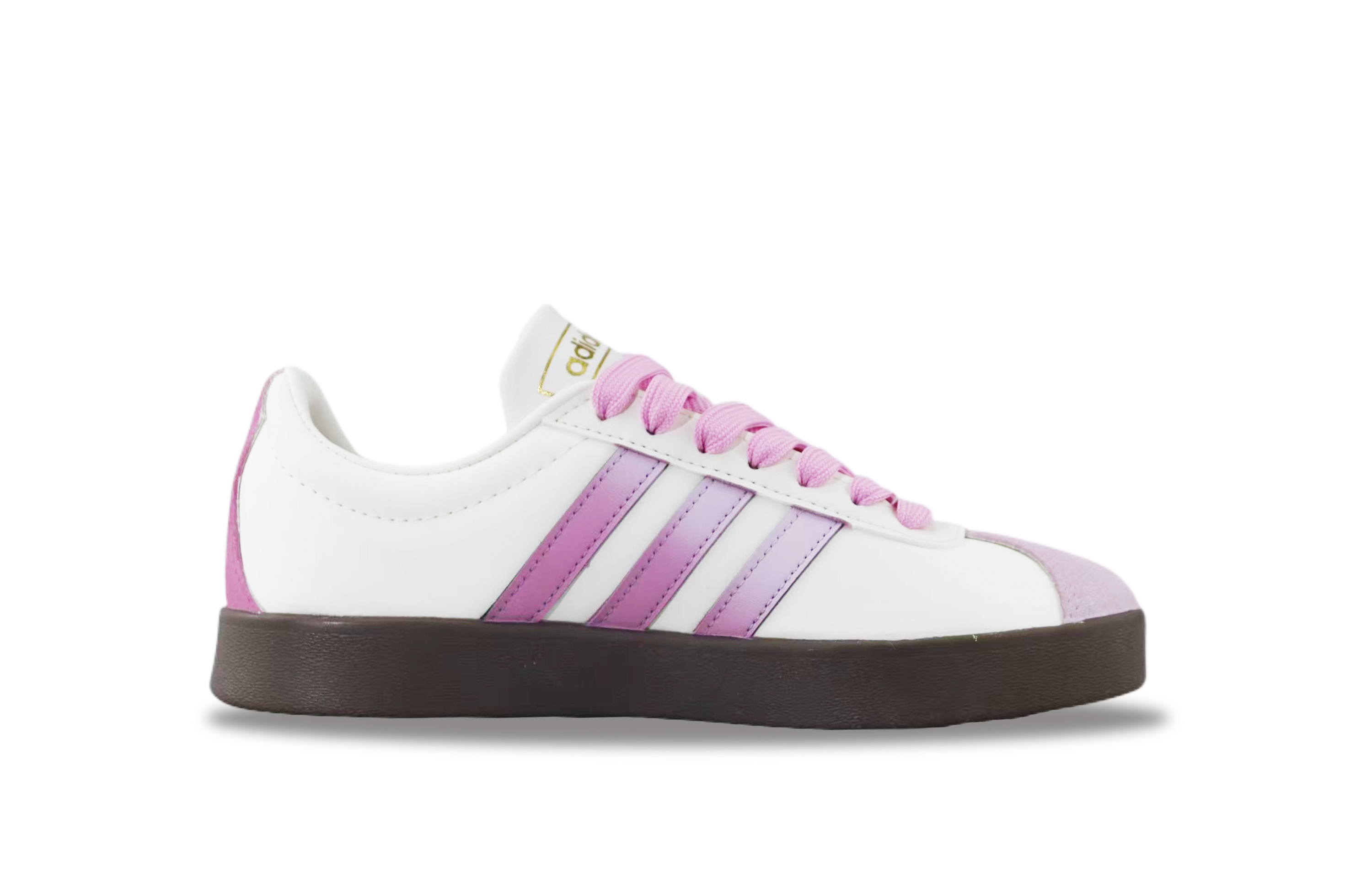 Adidas VL COURT 2.0 Anti Slip Wear Resistant Low Top Skateboard Shoes Unisex Beige Pink купить в интернет-магазине Yoocart с быстрой доставкой по России.