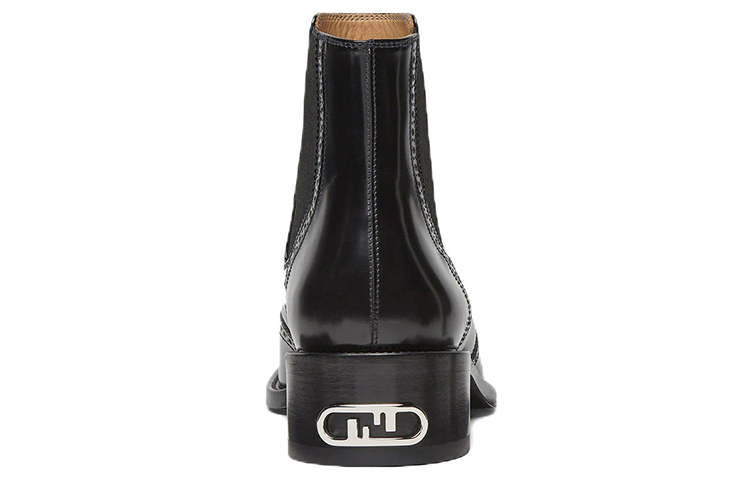 FENDI Short Chelsea Boots Men's Black