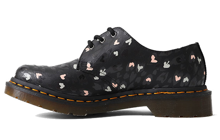 Dr. Martens 1461 Leather Heart Printed 'Black' Women's