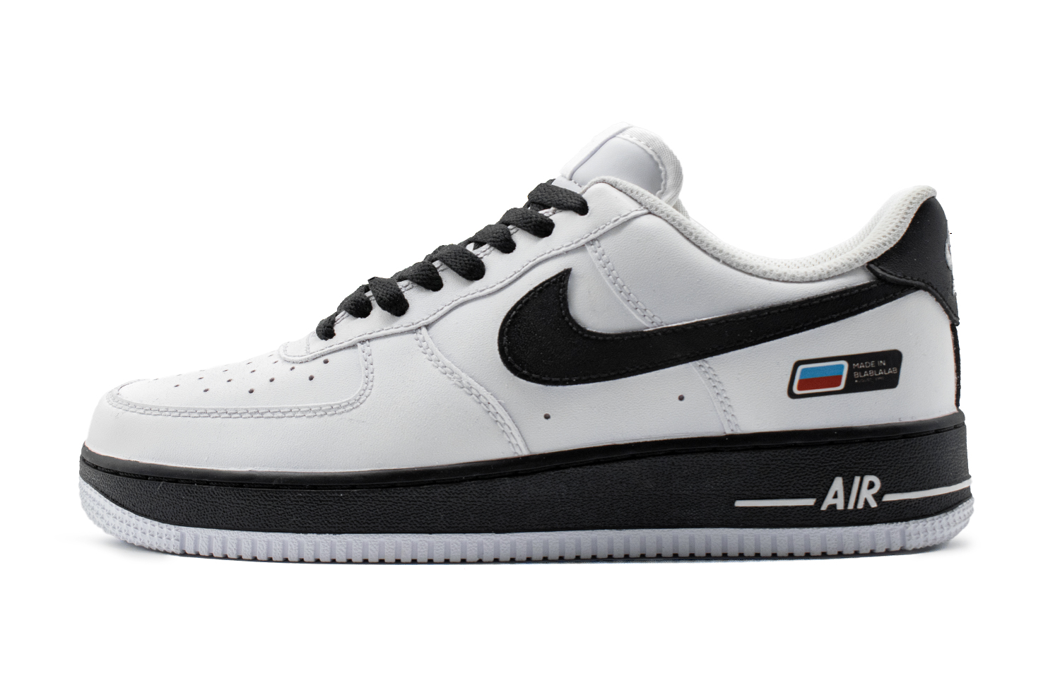 Nike Air Force 1 Abrasion Resistant Low top Skateboard Shoes Unisex Black White