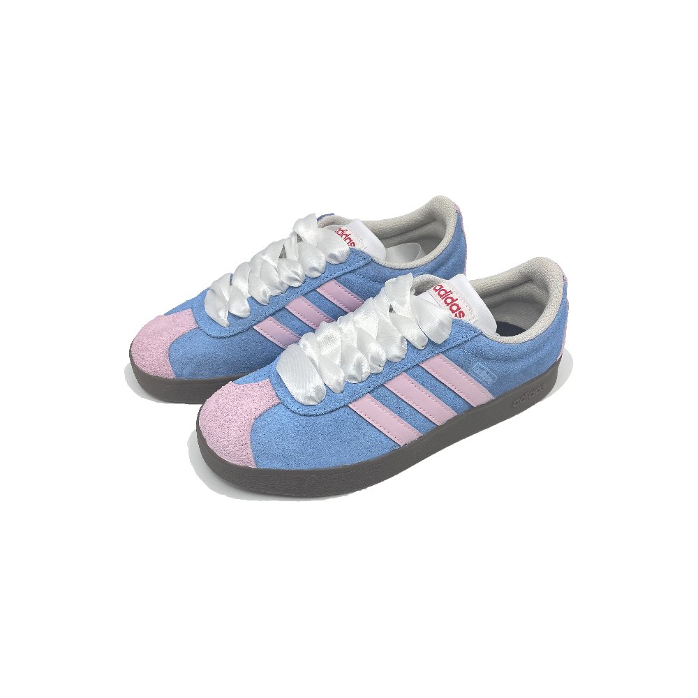 Adidas Neo VL Court 2.0 Lightweight Anti-Slip Low-Top Skateboard Shoes Unisex Blue Pink