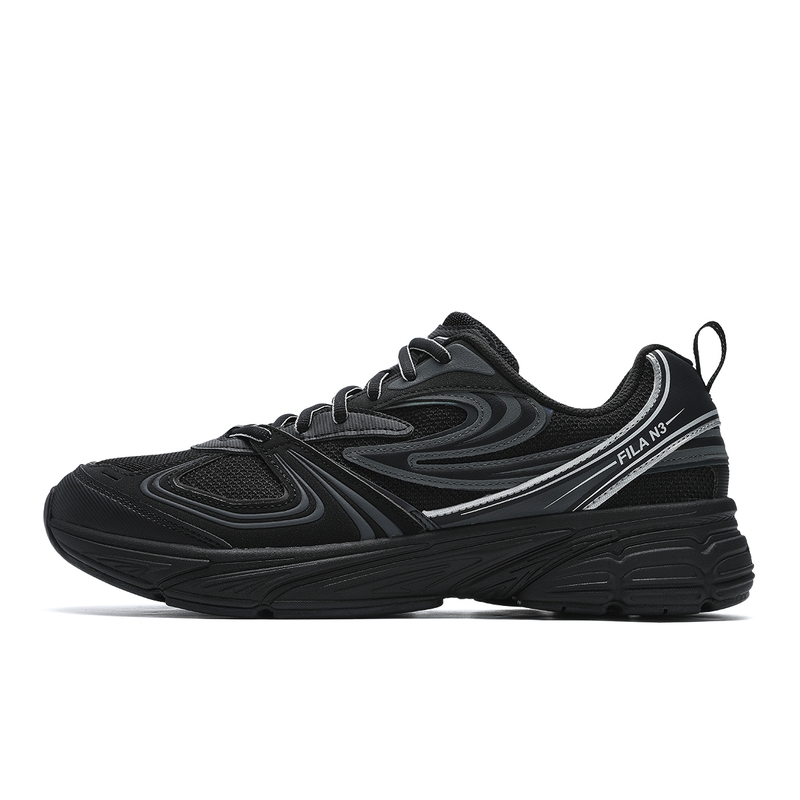 FILA Low Top Casual Shoes Men's Black/Shadow Black Gray