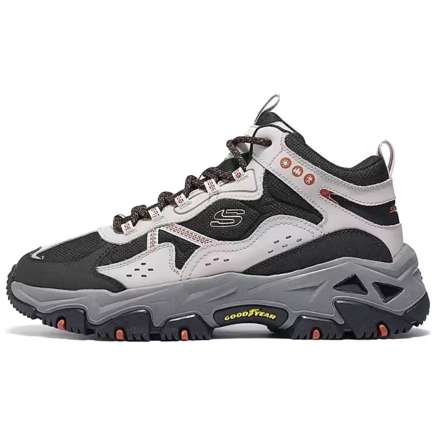 Skechers OUTDOOR MENS Breathable And Resilient Mid-Top Casual Shoes Men's Gray Black