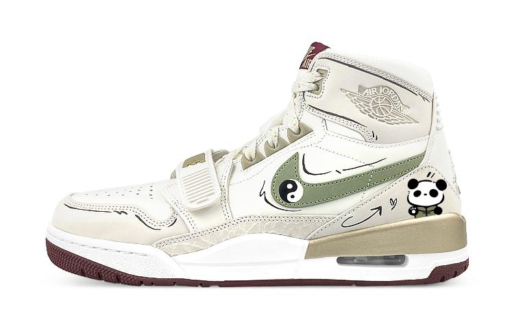 Jordan Legacy 312 High-Top Vintage Basketball Shoes Men's White Green