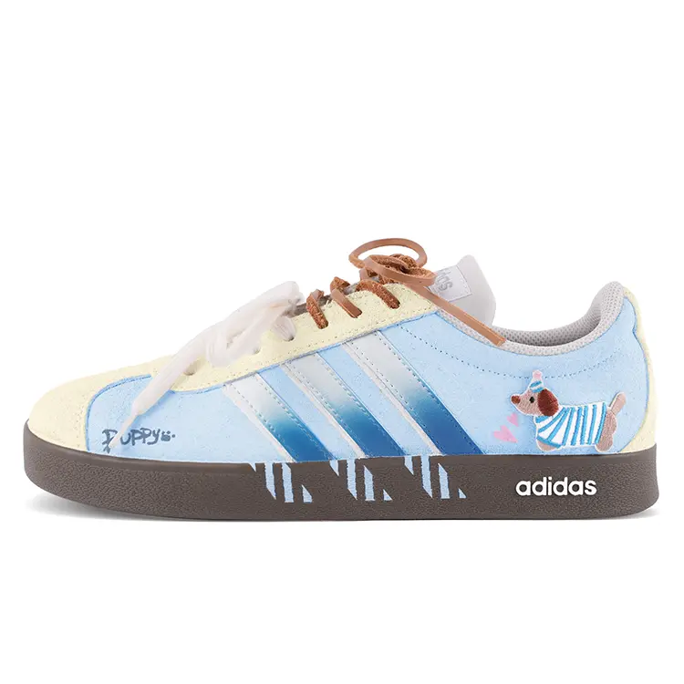 Adidas VL COURT 2.0 Cushioning, Wear Resistant Low top Skateboard Shoes Unisex Blue White