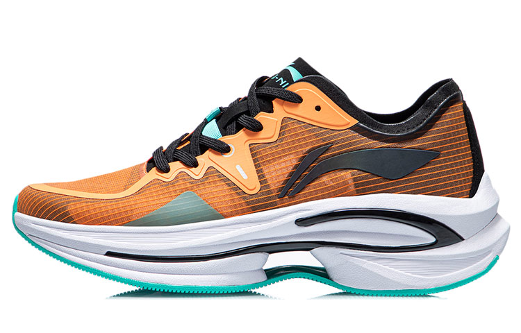 LINING WuShi 5S 1.0 Running Shoes Men Low Top Neon Apricot Orange/Black
