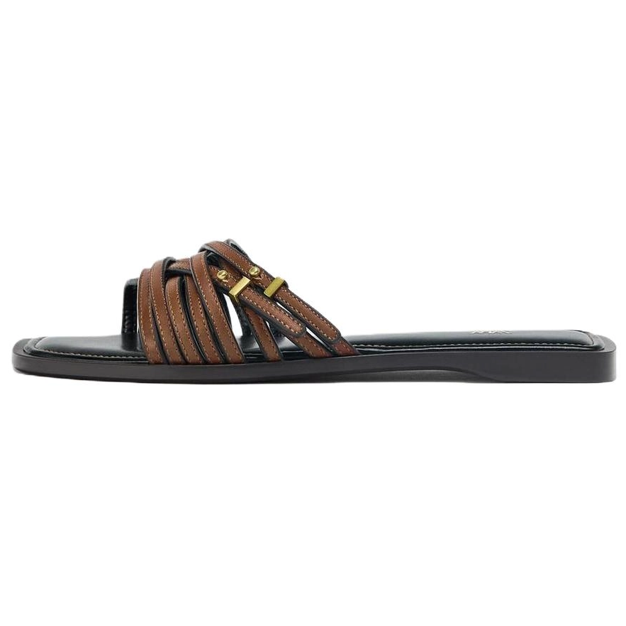 ZARA Slide Slippers Women's Brown