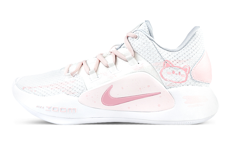 Nike Hyperdunk X Cushioned Slip-Resistant Breathable Lightweight Low-Top Basketball Shoes Men's Pink White