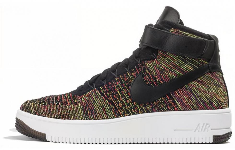 Nike Air Force 1 Mid Flyknit Multi Color Black