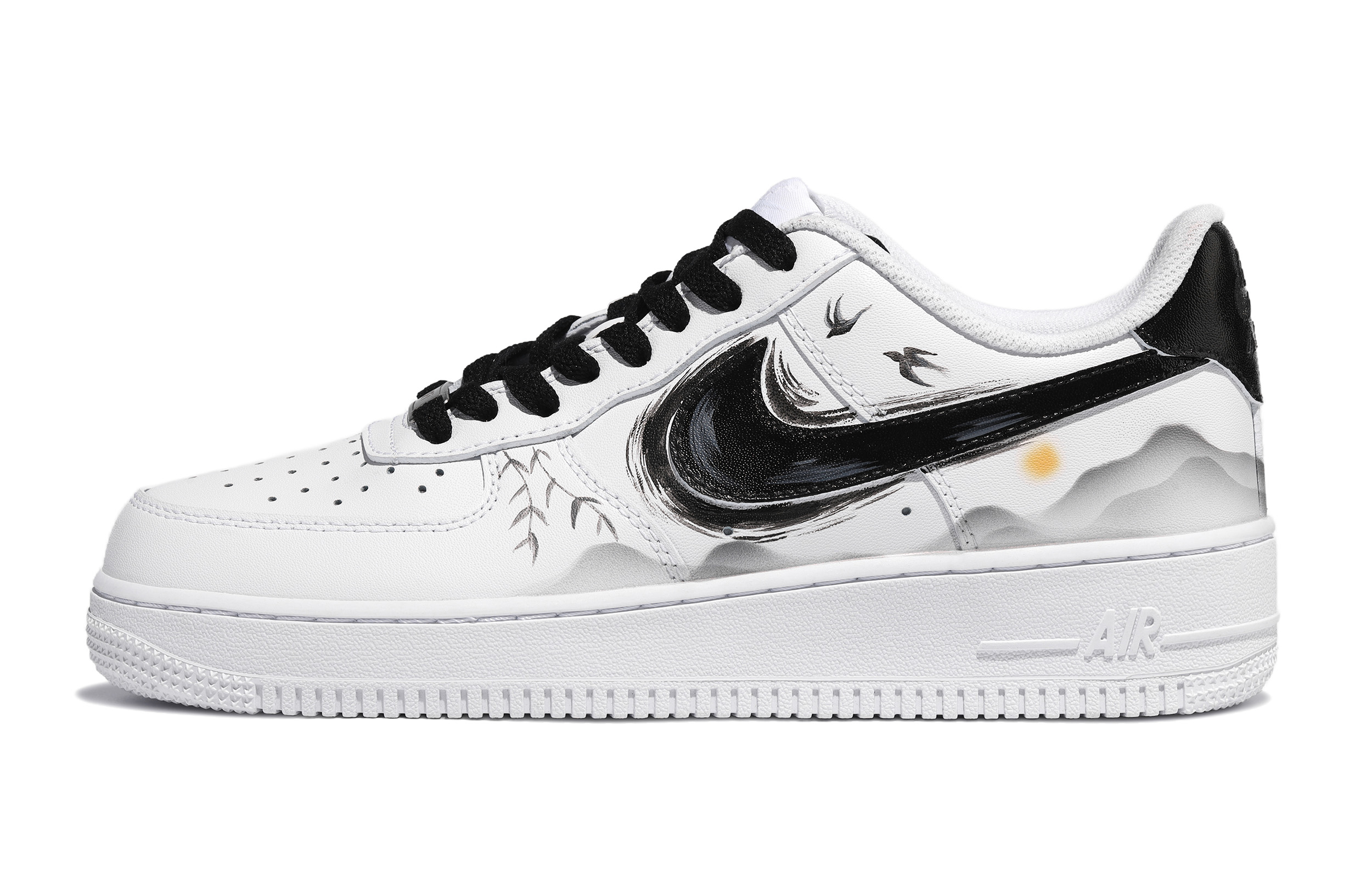 Nike Air Force 1 Low top Skateboard Shoes Unisex Black White