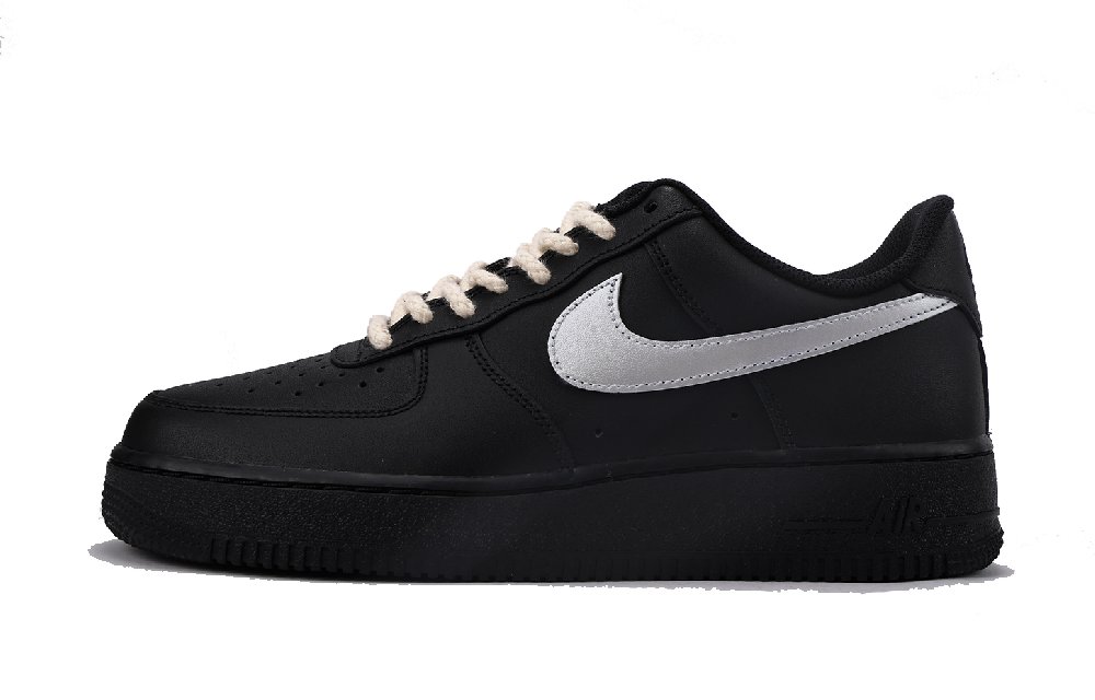Nike Air Force 1 Slip-Resistant Lightweight Coverage Low-Top Skateboard Shoes Unisex Black