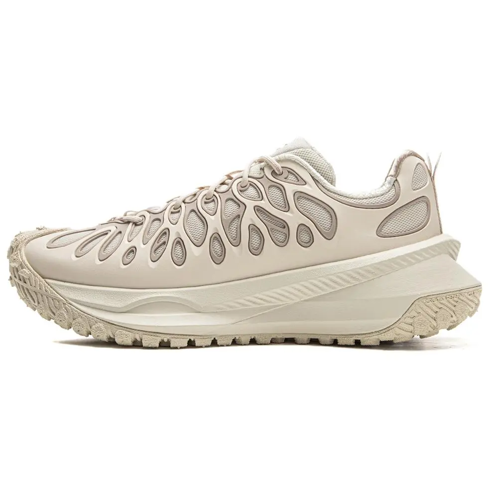LiNing Cushioning, Wear Resistant Low Top Casual Running Shoes Unisex Beige