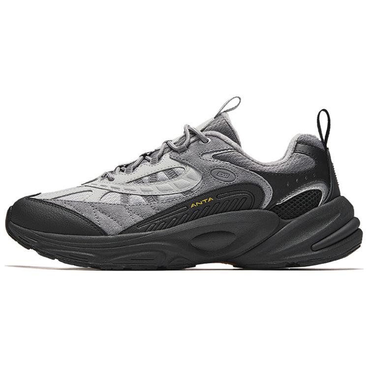 Anta Anti-Slip Wear-Resistant Low-Top Trekking Shoes Men's Gray Black