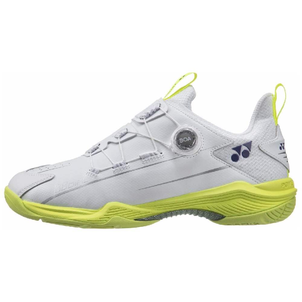 YONEX Abrasion Resistant Low Top Badminton Shoes Men's White Yellow