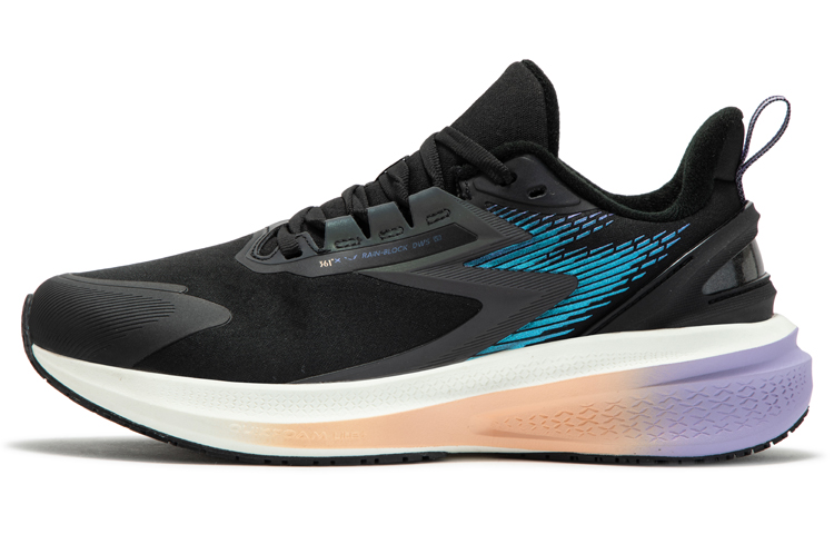 361° Rainy Day 7.0 Warm Cushioning Wear-Resistant Slip-Resistant Low-Top Running Shoes Women's Obsidian Black