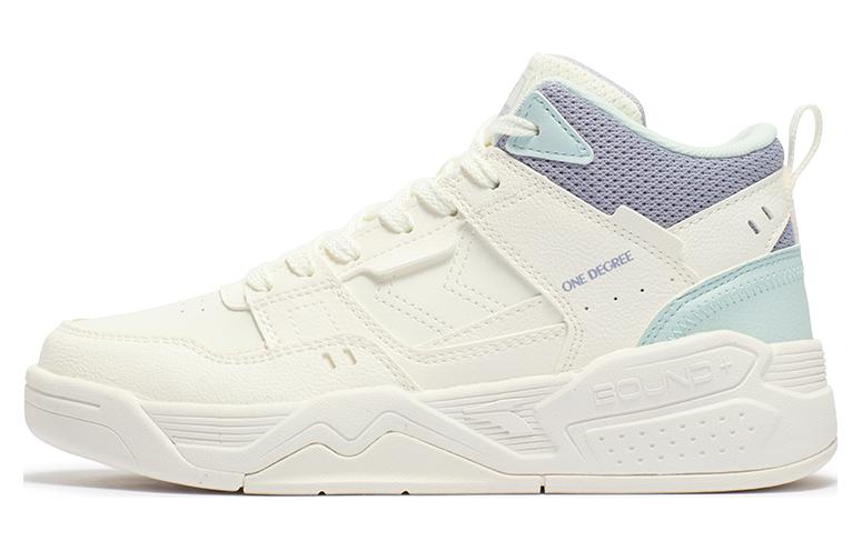 361° Cushioning Wear Resistant Mid Top Skateboard Shoes Women's White Purple
