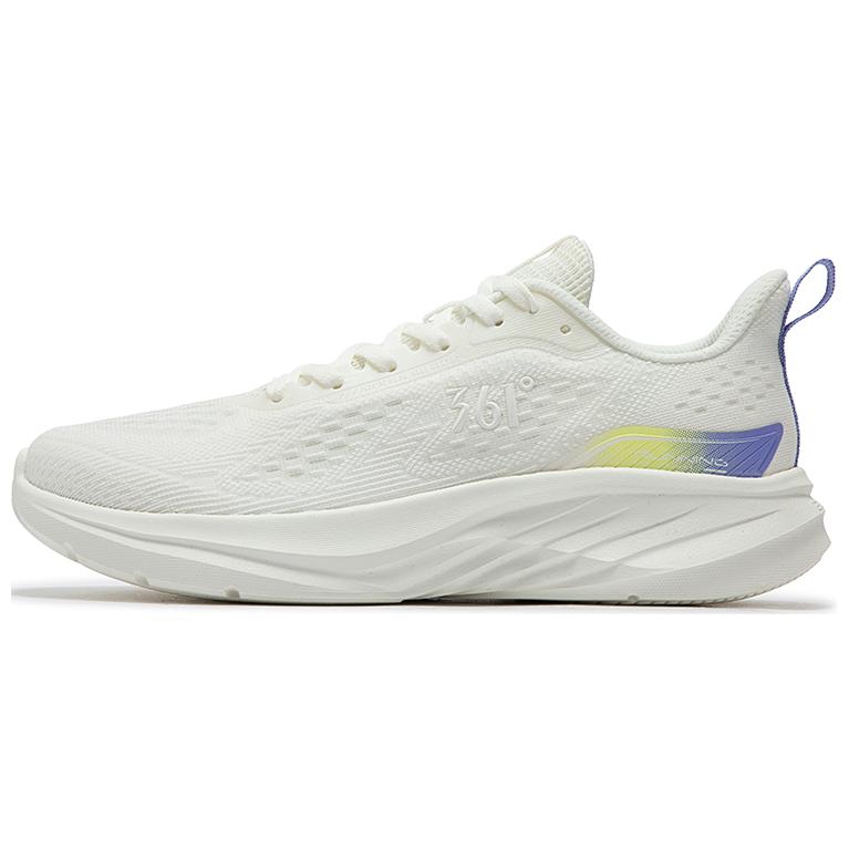 361° Slip-Resistant Low-Top Running Shoes Women's White Yellow Blue