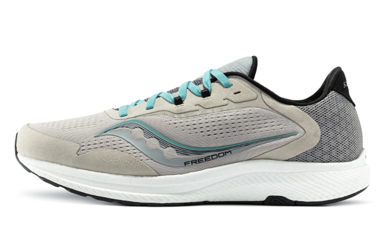 Saucony Freedom 4 Cushioning Anti-Slip Wear-Resistant Breathability Low-Top Casual Running Shoes Men's Misty Gray