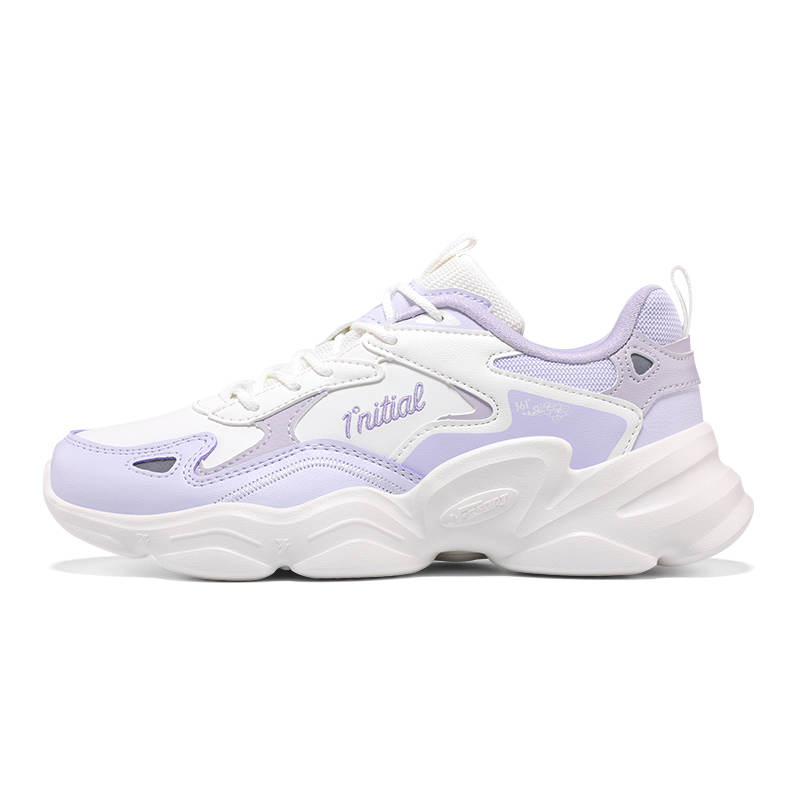 361° Wear-Resistant Low-Top Casual Shoes Women's Purple White