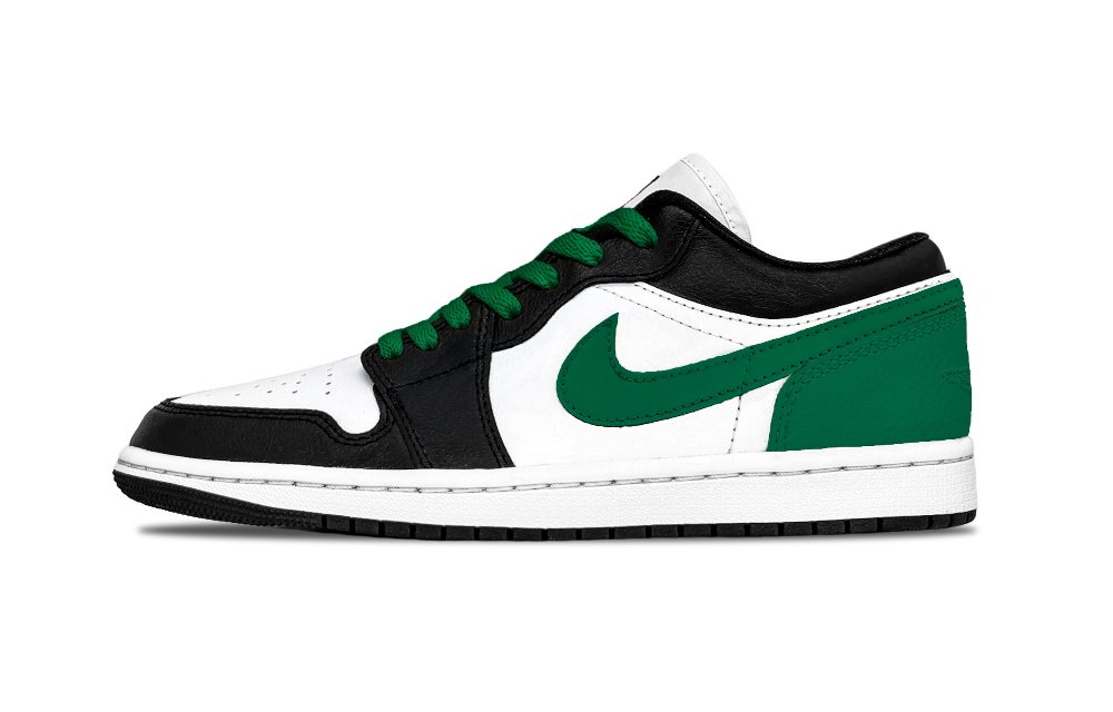 Jordan Air Jordan 1 Malachite Abrasion Resistant Low Top Vintage Basketball Shoes Unisex Jasper