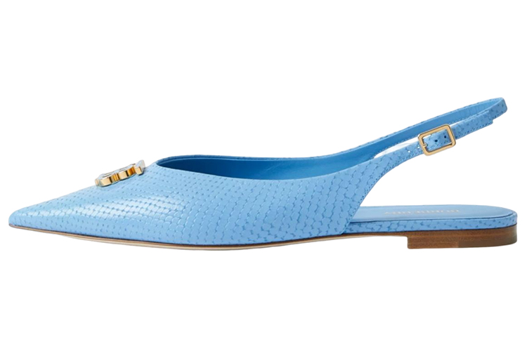 Burberry Flat Shoes Women's Blue