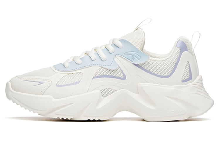 ANTA Running Shoes Women's Low top Ivory White/Light Blue/Poplar Catkin Purple