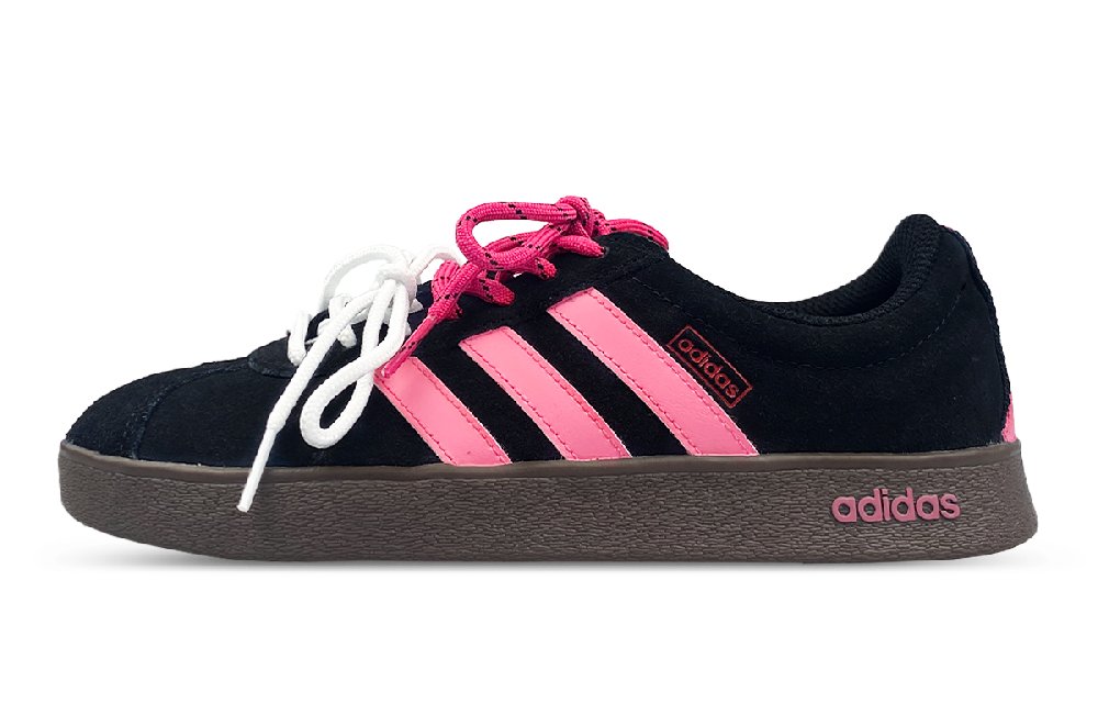 Adidas Neo VL Court 2.0 Anti-Slip Wear-Resistant Low-Top Skateboard Shoes Unisex Black Pink