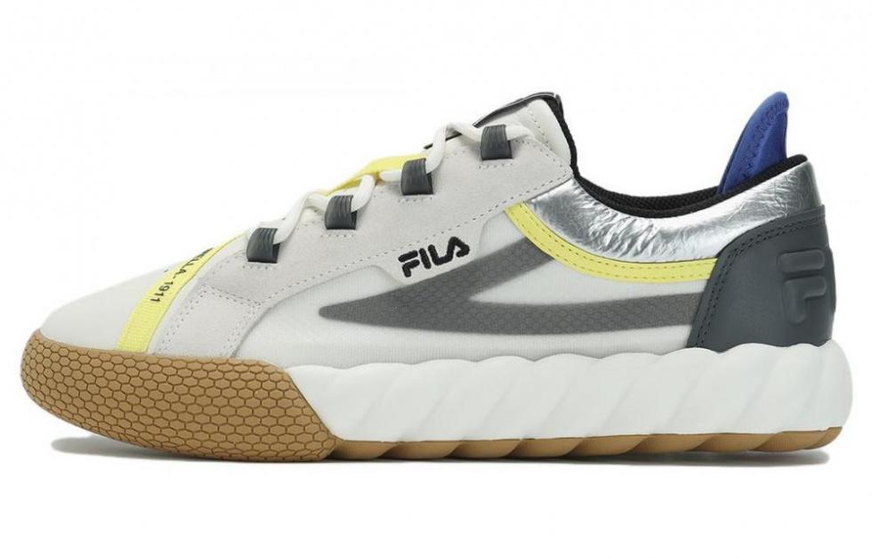 FILA CAMPO Slip-Resistant Cushioning Low-Top Skateboard Shoes Men's White Gray