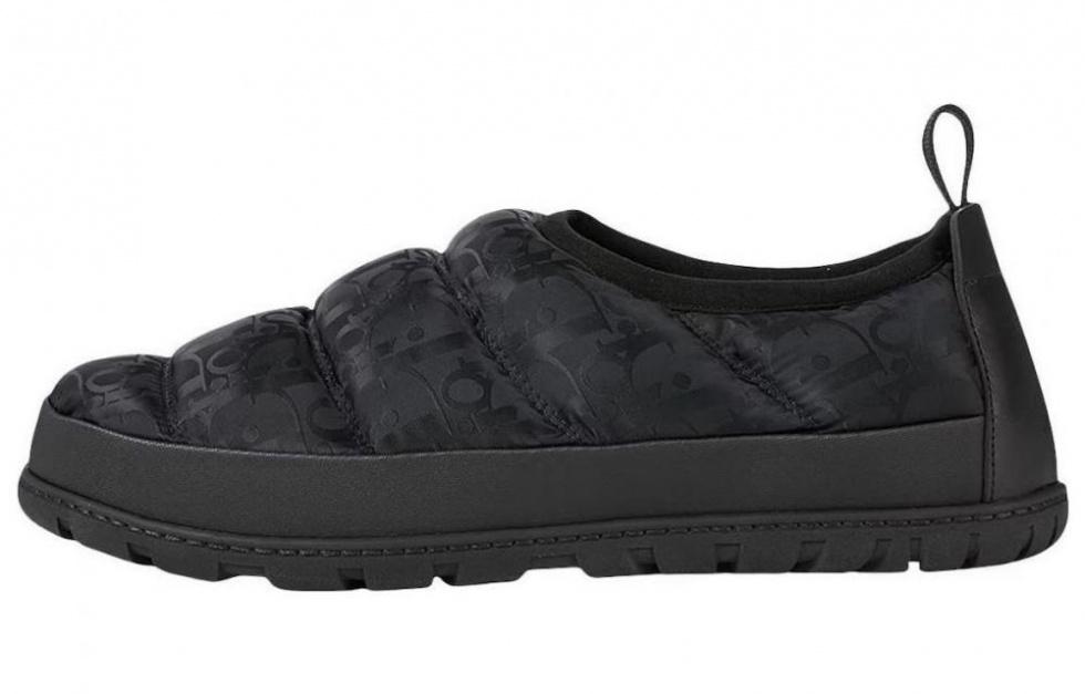 DIOR Snow Slipper Black Oblique Technical Fabric