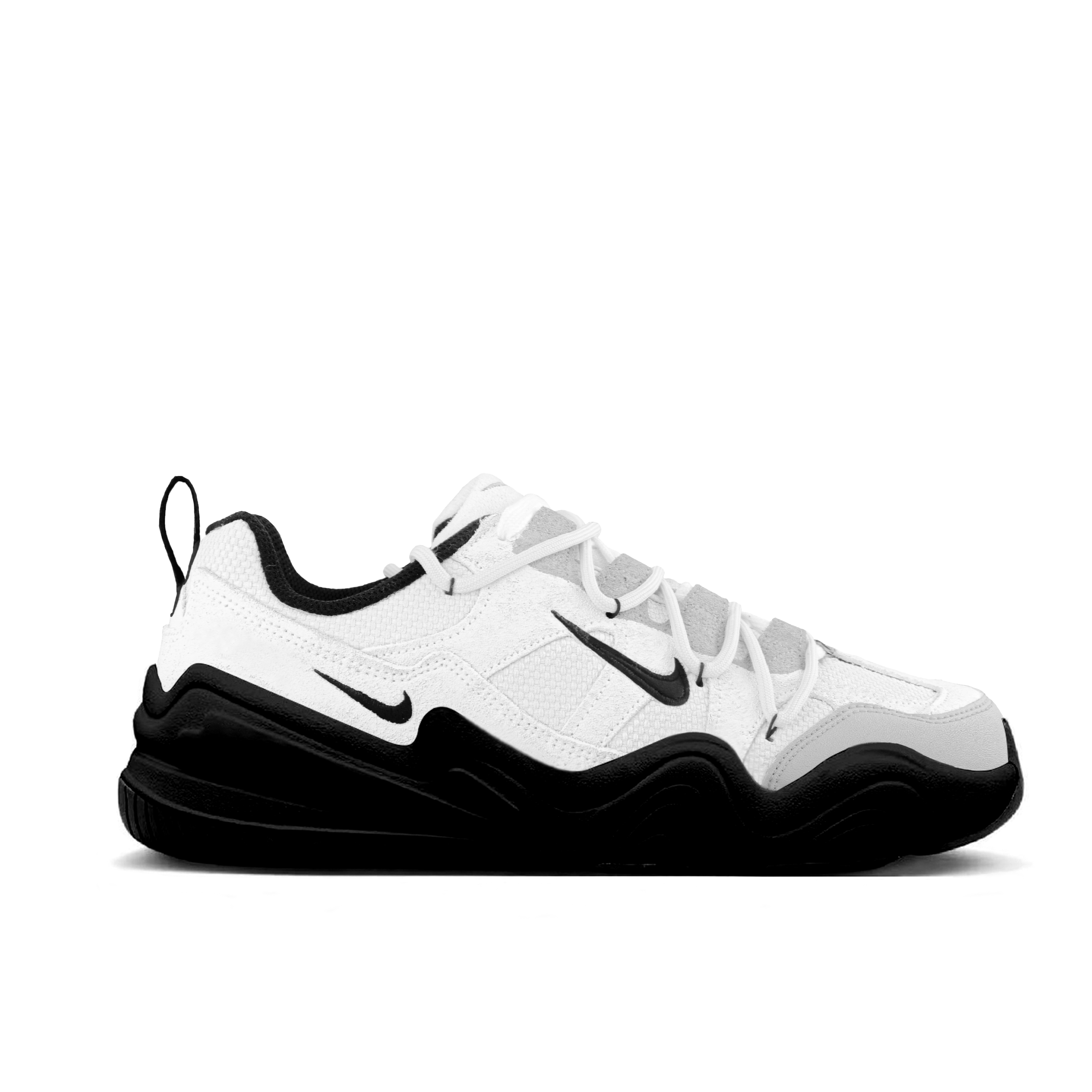 Nike Tech Hera Cushioning, Wear Resistant Low top Casual Shoes Unisex Black White Gray