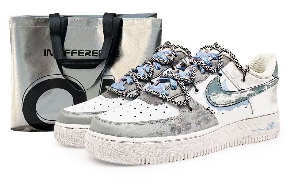 Nike Air Force 1 EIGHT% No. 9 Coverage Thermal Abrasion Resistant Low Top Skateboard Shoes Unisex Blue
