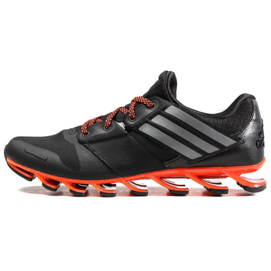 Adidas Shock Absorbers Slip Resistant Abrasion Resistant Low Top Casual Running Shoes Men's Black Orange