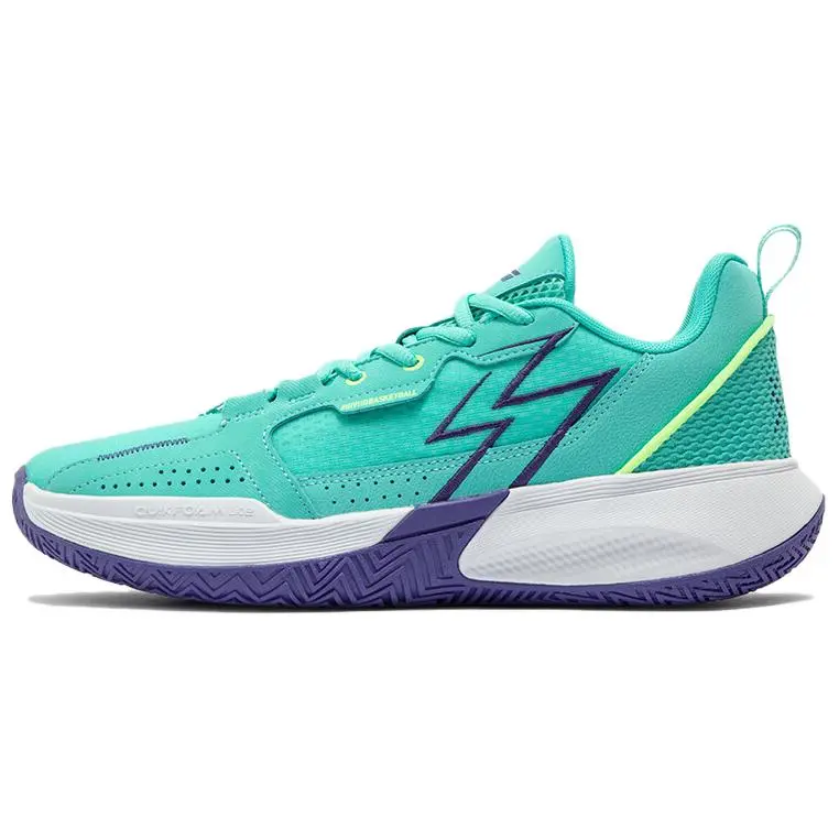 361° Slip Resistant Cushioning With Rebound Low Top Basketball Shoes Men's Cyan Purple
