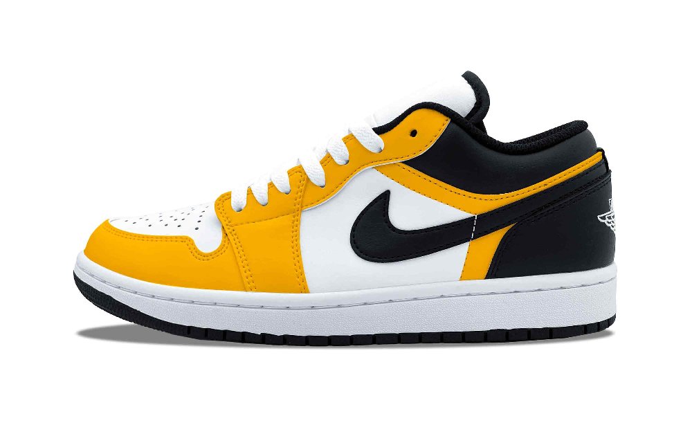 Jordan Air Jordan 1 Wear-resistant And Lightweight Low-Top Vintage Basketball Shoes Men's Yellow