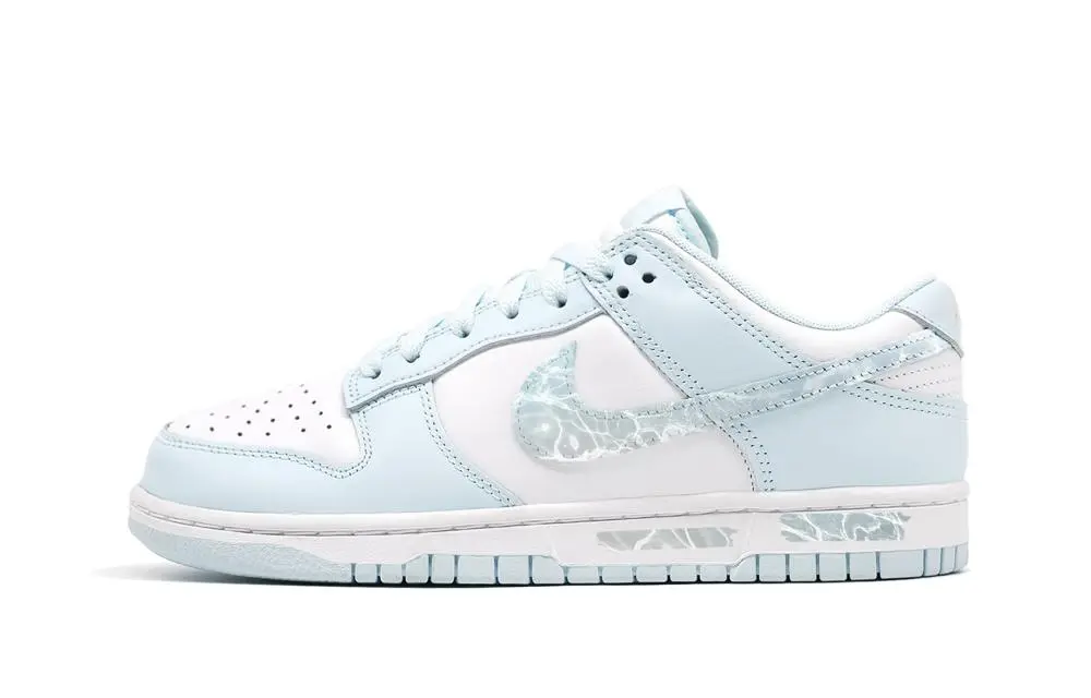 Nike Dunk Abrasion Resistant Low top Skateboard Shoes Unisex Fresh Blue