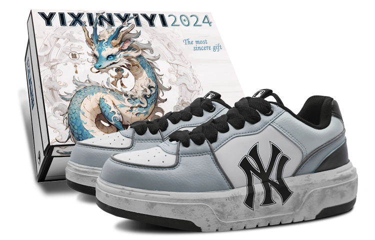 MLB Chunky Liner Skateboard Shoes Unisex Low-Top Gray