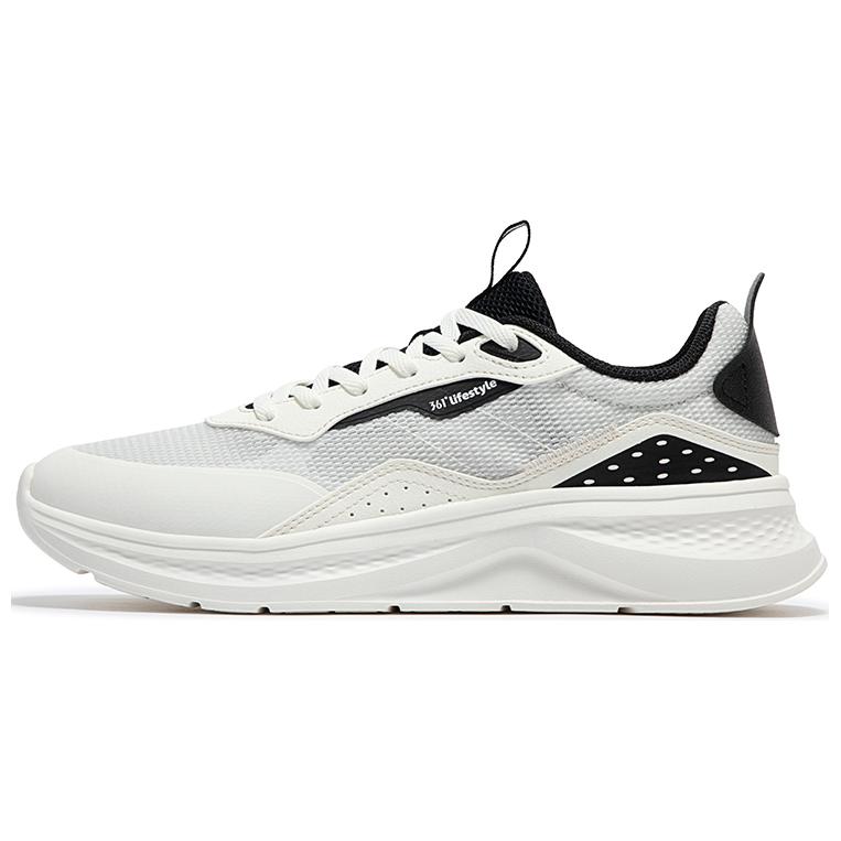 361° Slip Resistant And Breathable Low Top Running Shoes Men's White Black