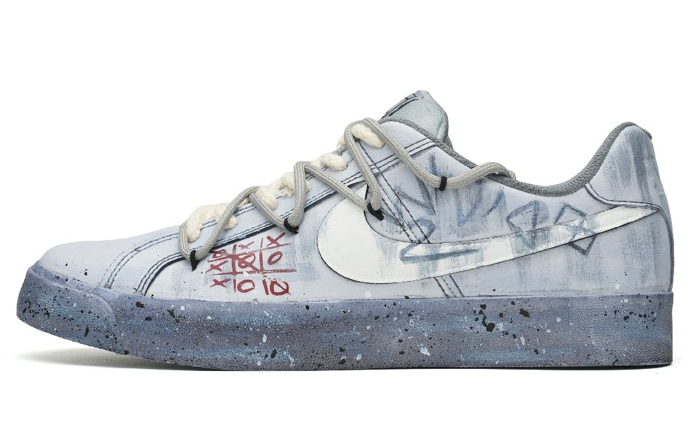 Nike Court Royale Low-Top Skateboard Shoes Unisex White Gray