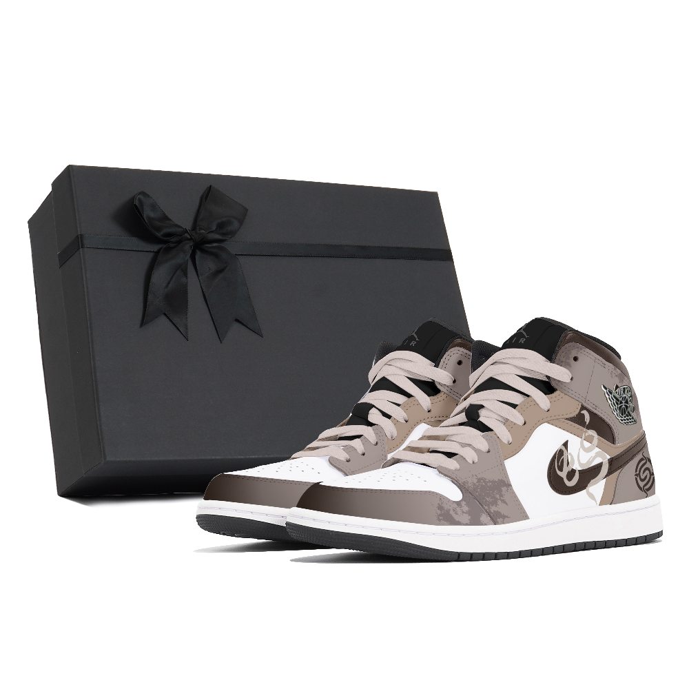 Jordan Air Jordan 1 Sandstorm Abrasion Resistant Mid Top Vintage Basketball Shoes Men's Camel